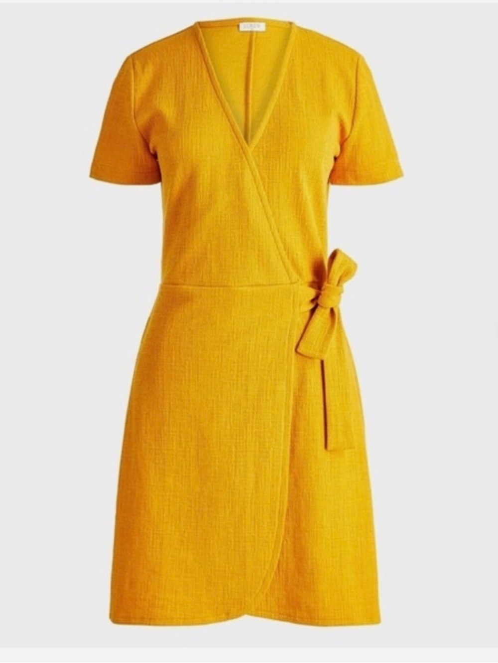 J. Crew Mustard Wrap Mini Dress